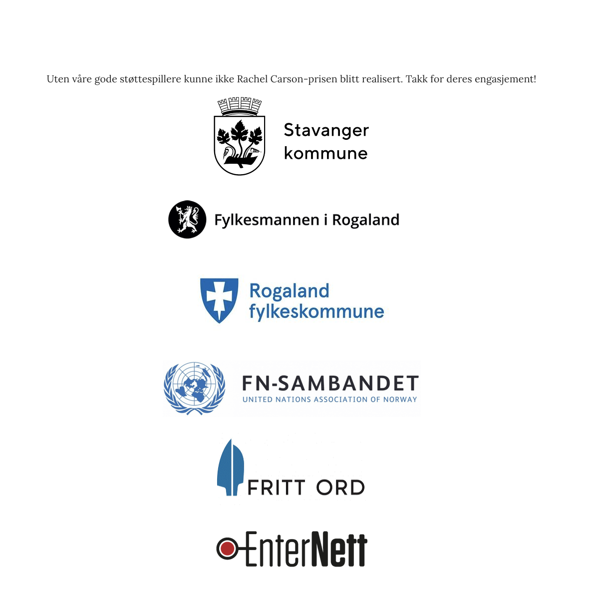 Logos of supporters